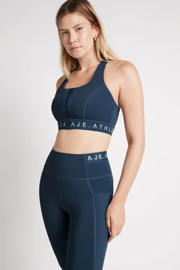 Zip Front Logotape Sports Bra 319