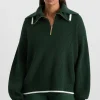 1/4 Zip Ribbed Knit Jumper 431
