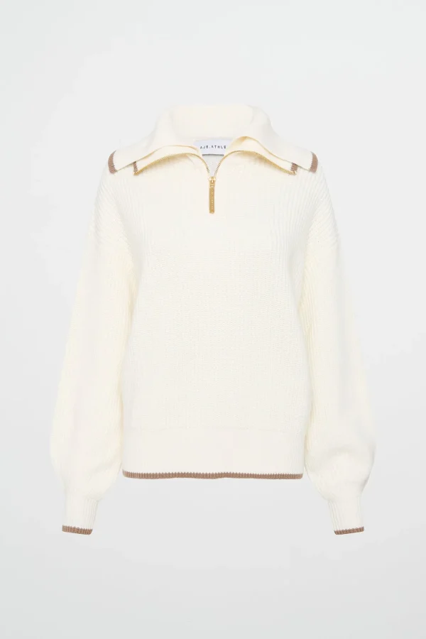 1/4 Zip Ribbed Knit Jumper 431