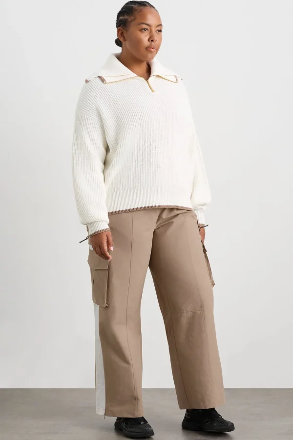 1/4 Zip Ribbed Knit Jumper 431