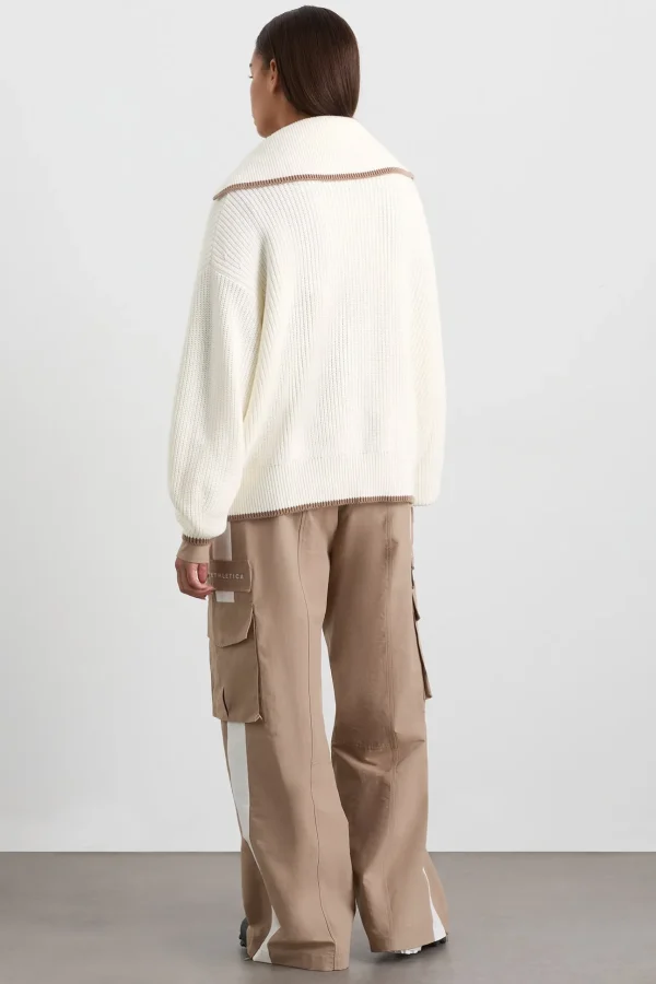 1/4 Zip Ribbed Knit Jumper 431