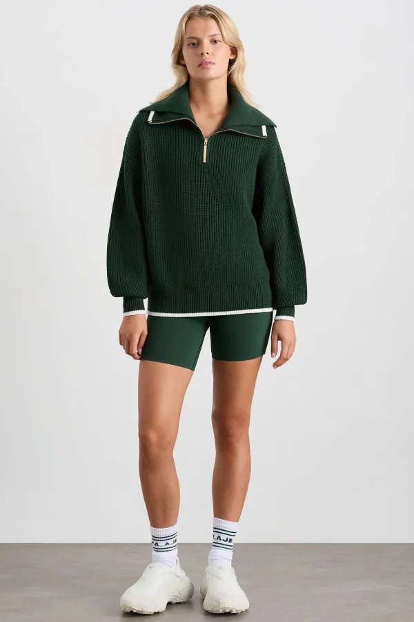 1/4 Zip Ribbed Knit Jumper 431