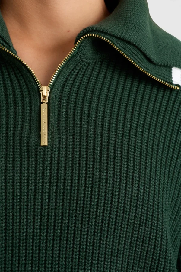 1/4 Zip Ribbed Knit Jumper 431