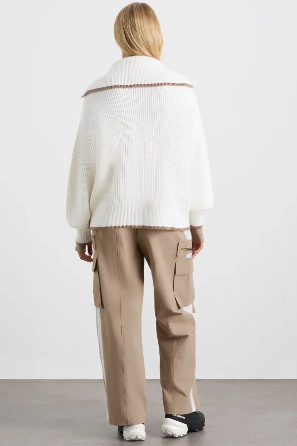 1/4 Zip Ribbed Knit Jumper 431
